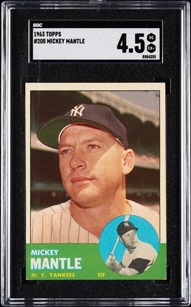 1963 Topps Mickey Mantle No. 200 SGC 4.5