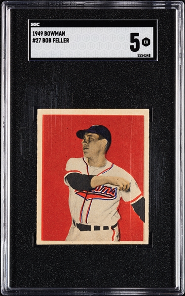 1949 Bowman Bob Feller No. 27 SGC 5