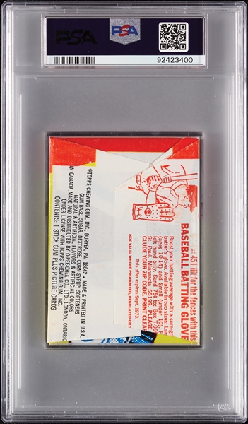 1973 Topps Baseball 4th Series Wax Pack - Willie McCovey Back (Graded PSA 8)