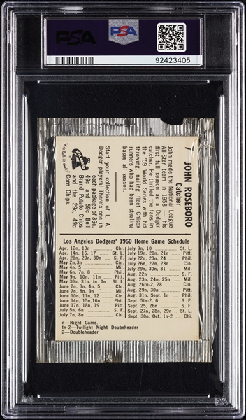 1960 Bell Brand Dodgers Cello Pack - John Roseboro (Graded PSA 5)