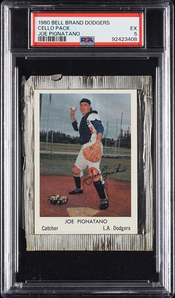 1960 Bell Brand Dodgers Cello Pack - Joe Pignatano (Graded PSA 5)