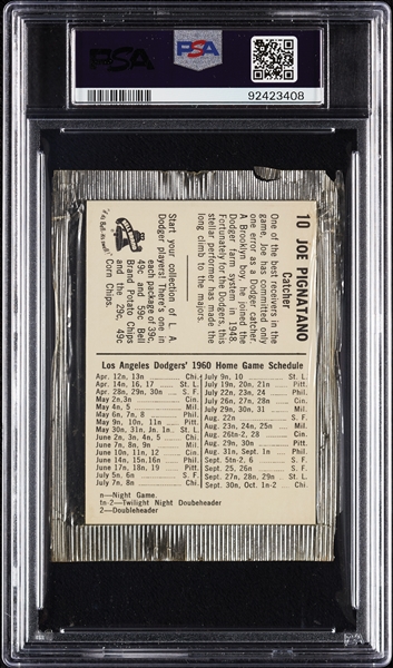 1960 Bell Brand Dodgers Cello Pack - Joe Pignatano (Graded PSA 5)