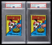 1980 Topps Hockey Wax Pack Pair (Graded PSA 7) (2)