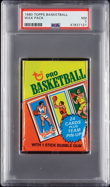 1980 Topps Basketball Wax Pack (Graded PSA 7)