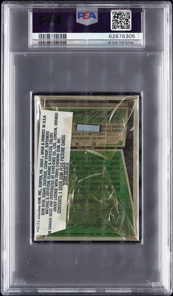 1975 Topps Football Cello Pack - John Riggins Back (Graded PSA 9)