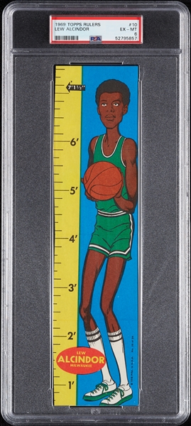 1969 Topps Basketball Rulers Kareem Abdul-Jabbar No. 10 PSA 6