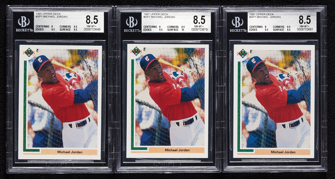 1991 Upper Deck Michael Jordan No. SP1 BGS 8.5 Trio (3)