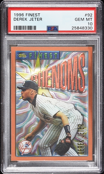 1996 Finest Derek Jeter No. 92 PSA 10