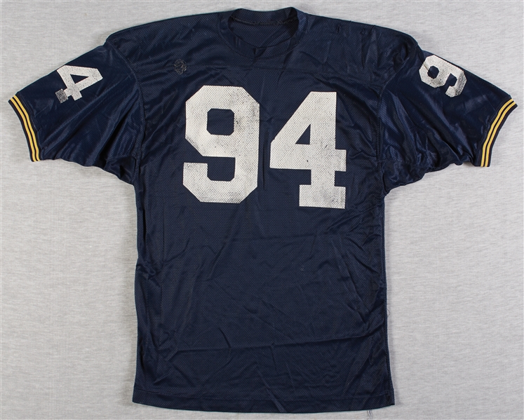 1971 Notre Dame Game-Worn Mike Eckman Blue Jersey