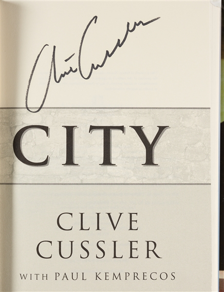 Clive Cussler Signed Books Group with Lost City (8)