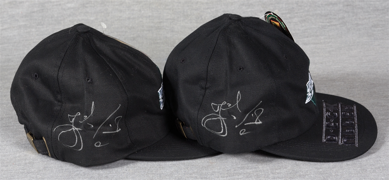 Jesper Parnevik Signed Upper Deck Caps Group (4)