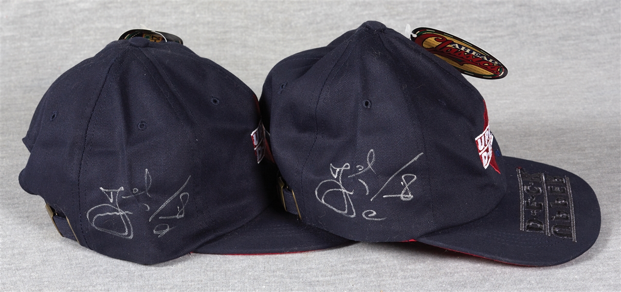 Jesper Parnevik Signed Upper Deck Caps Group (4)