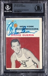 Richie Guerin Signed 1961 Fleer RC No. 17 (BAS)