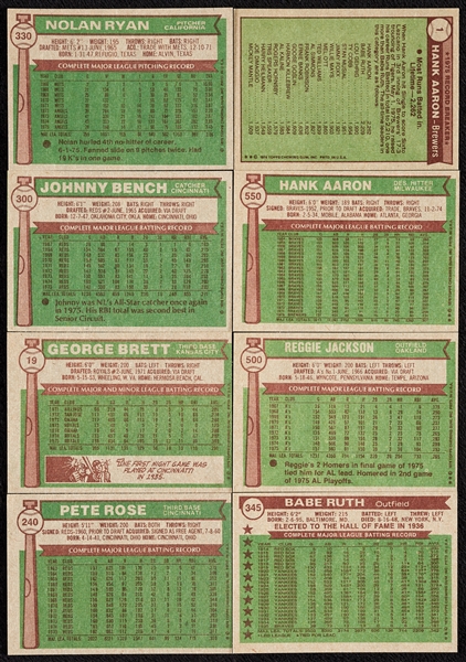 1976 Topps Baseball Complete Set With Traded (704)