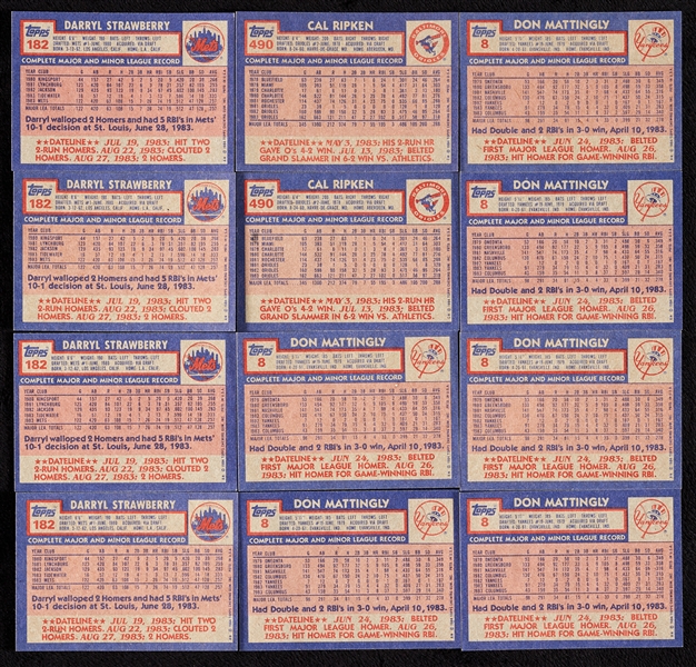 1984 Topps Baseball Complete Set Group (6)