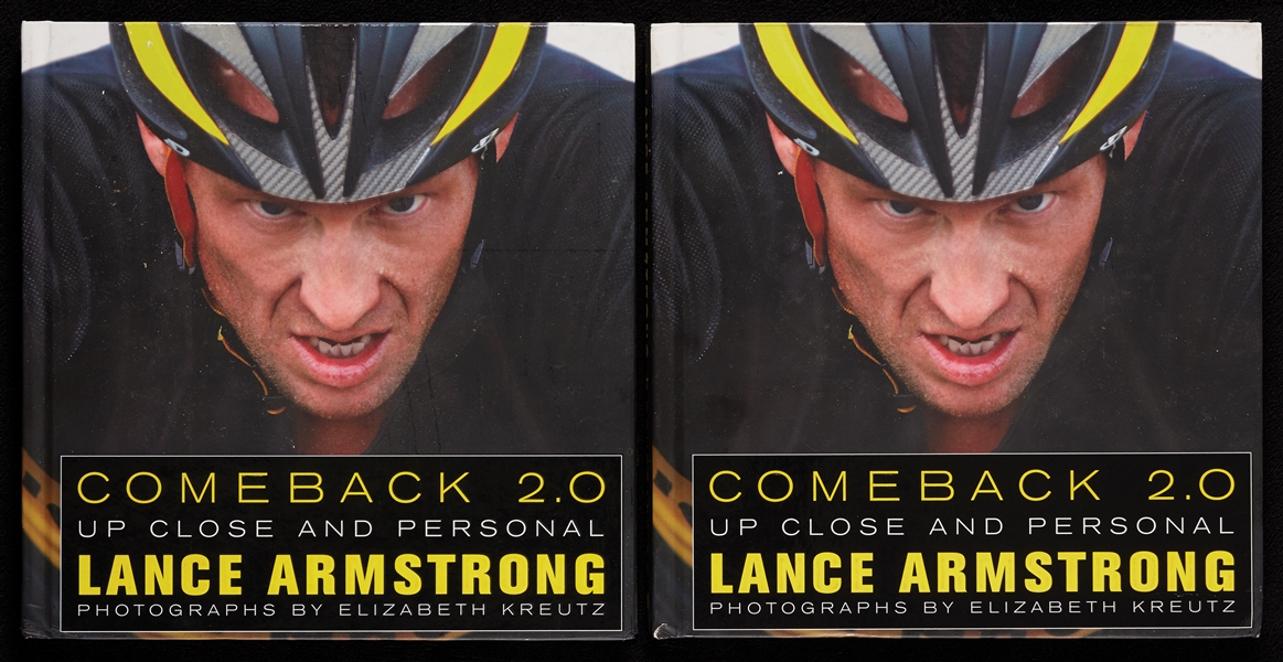 Lance Armstrong Signed Comeback 2.0 Books Pair (2)