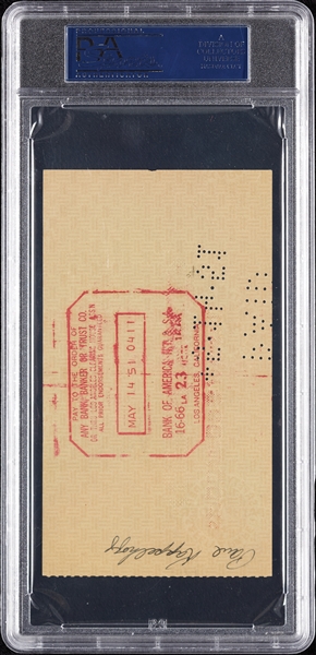 Doris Day Signed Check (1951) (PSA/DNA)