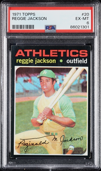 1971 Topps Reggie Jackson No. 20 PSA 6