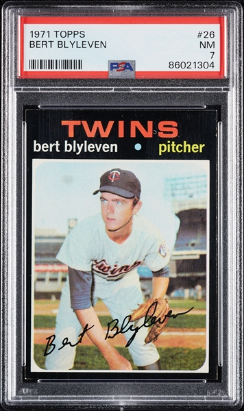 1971 Topps Bert Blyleven RC No. 26 PSA 7