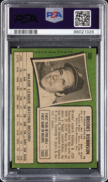 1971 Topps Brooks Robinson No. 300 PSA 7