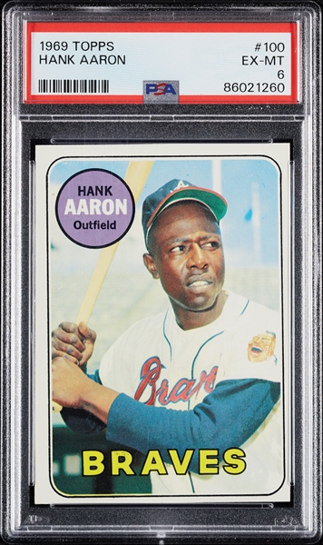 1969 Topps Hank Aaron No. 100 PSA 6