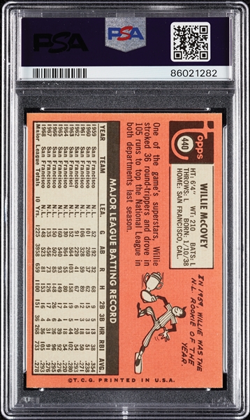 1969 Topps Willie McCovey No. 440 PSA 8