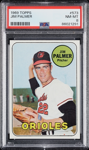 1969 Topps Jim Palmer No. 573 PSA 8