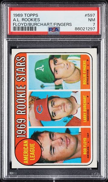 1969 Topps Rollie Fingers RC No. 597 PSA 7