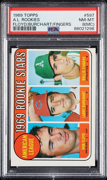 1969 Topps Rollie Fingers RC No. 597 PSA 8 (MC)