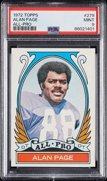 1972 Topps Alan Page All-Pro No. 279 PSA 9