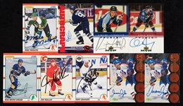 Hockey Signed Cards Group with Iginla, Modano, Gilmour (36)