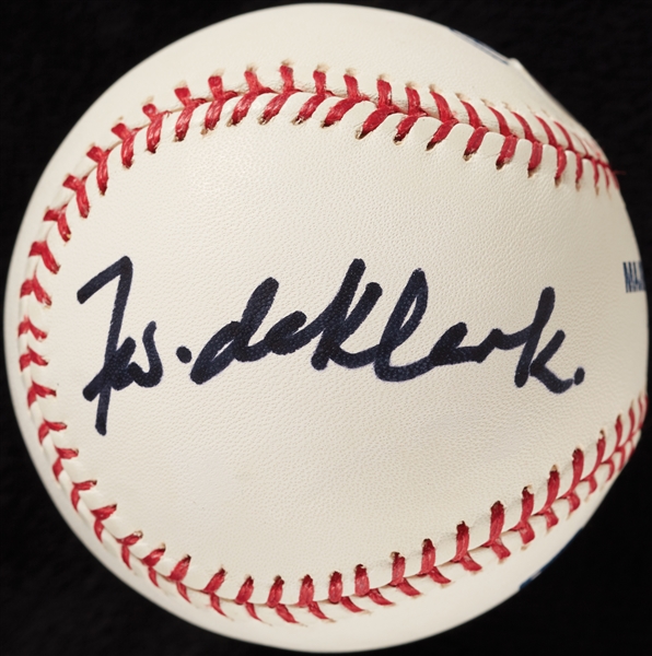 Frederik De Klerk Single-Signed OML Baseball (PSA/DNA)