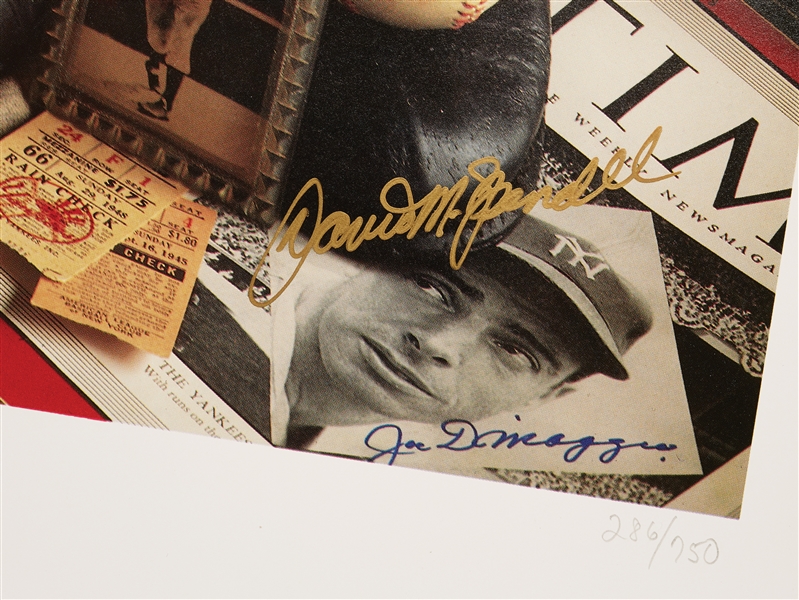 Joe DiMaggio Signed Barry Halper Posters Pair (#286-287/750)