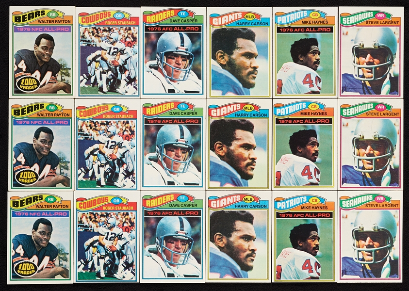 1977 Topps Football High-Grade Complete Sets (3)