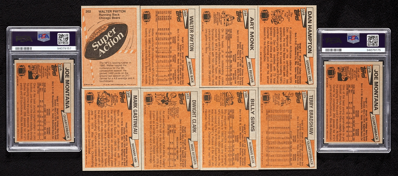 1981 Topps Football Super High-Grade Complete Sets (2)