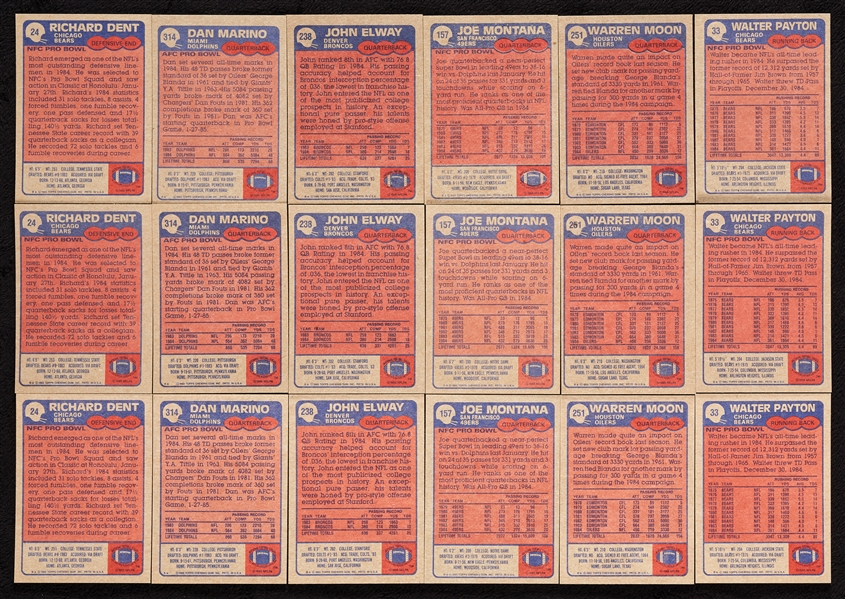 1985 Topps Football High-Grade Complete Sets (3)