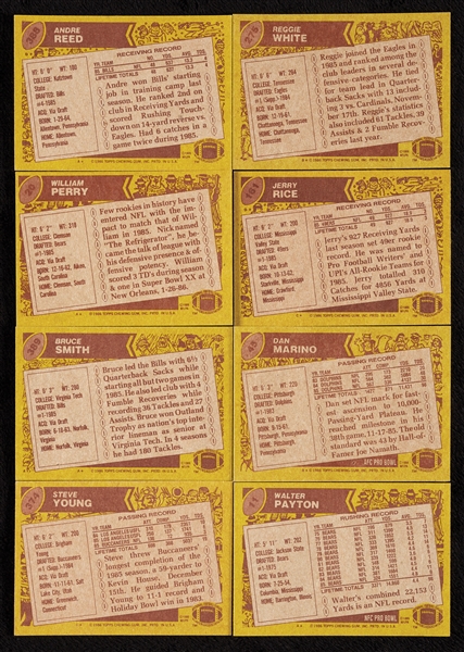 1986 Topps Football High-Grade Complete Set (396)