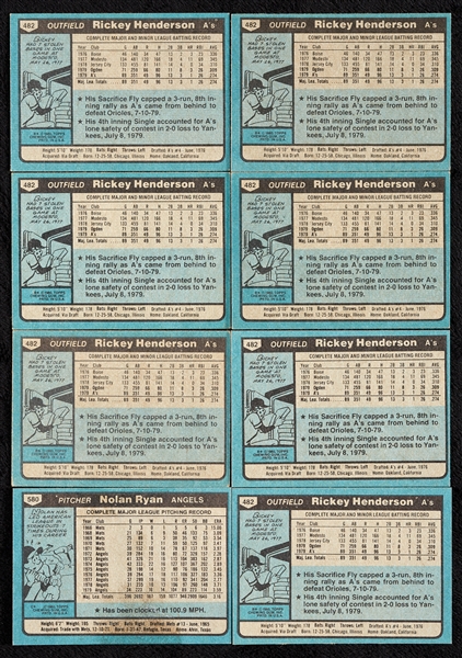 1980 Topps Baseball High-Grade Complete Sets (7)