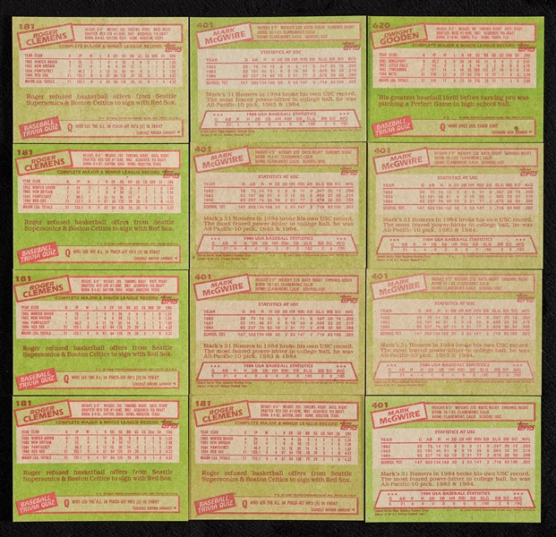 1985 Topps Baseball High-Grade Complete Sets (10)