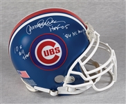 Ryne Sandberg Signed Chicago Cubs Full-Size Football Helmet Inscribed "HOF 05, 84 NL MVP, 10x All Star" (BAS)