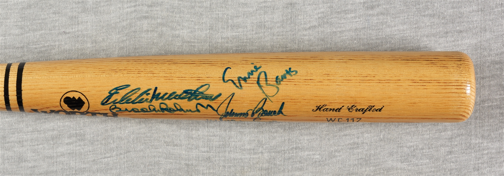 HOFers Multi-Signed Worth Bat with Banks & Mathews (BAS)