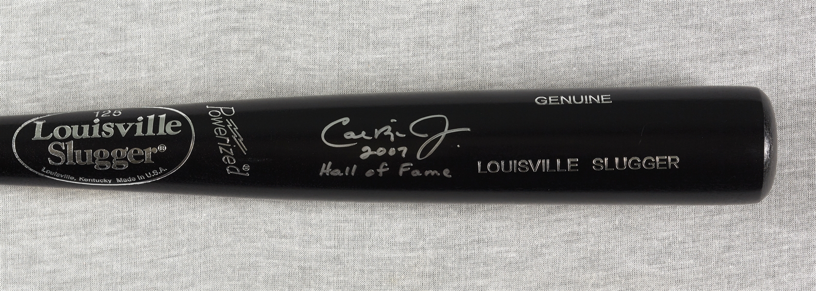 Cal Ripken Jr. Signed Louisville Slugger Inscribed 2007 Hall of Fame (MLB) (Fanatics)