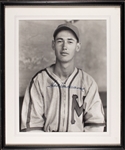 Ted Williams Signed 16x20 Photo from Rookie Season in Frame (BAS)