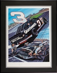 Dale Earnhardt Sr. Signed "3 to Get Ready" Framed Sam Bass Print (400/500) (BAS)