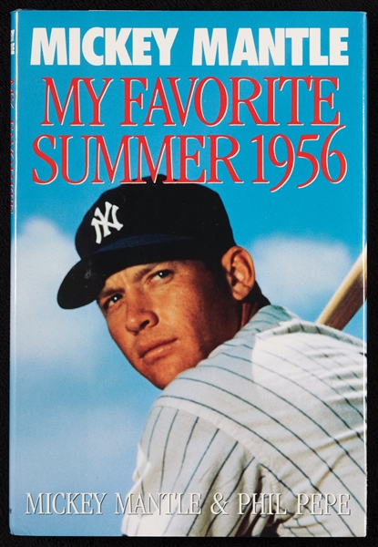 Mickey Mantle Signed My Favorite Summer 1956 Book (BAS)