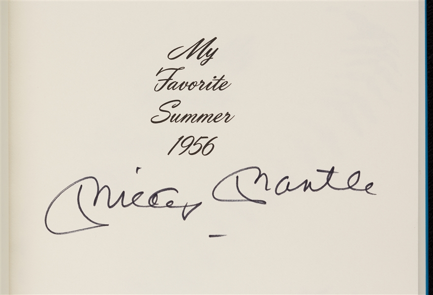 Mickey Mantle Signed My Favorite Summer 1956 Book (BAS)