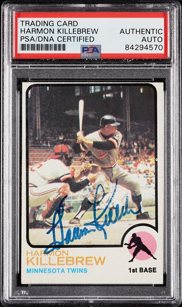 Harmon Killebrew Signed 1973 Topps No. 170 (PSA/DNA)