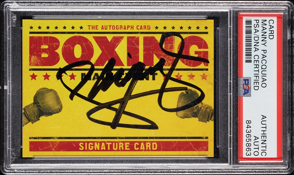 Manny Pacquiao Signed 2012 The Autograph Card (PSA/DNA)