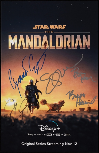 Multi-Signed Star Wars: The Mandalorian 11x17 Photo (BAS)