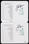 Jack Nicklaus Signed Masters Scorecards (JSA) (2)